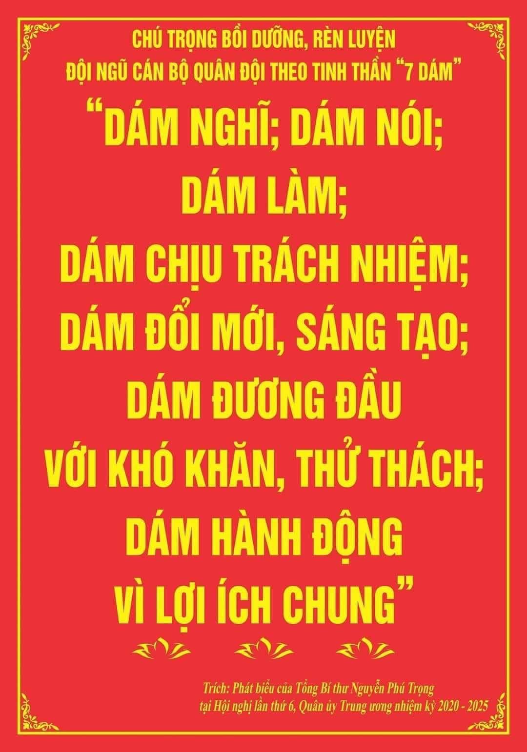 Xây dựng đội ngũ cán bộ theo tinh thần “7 dám” ở đơn vị